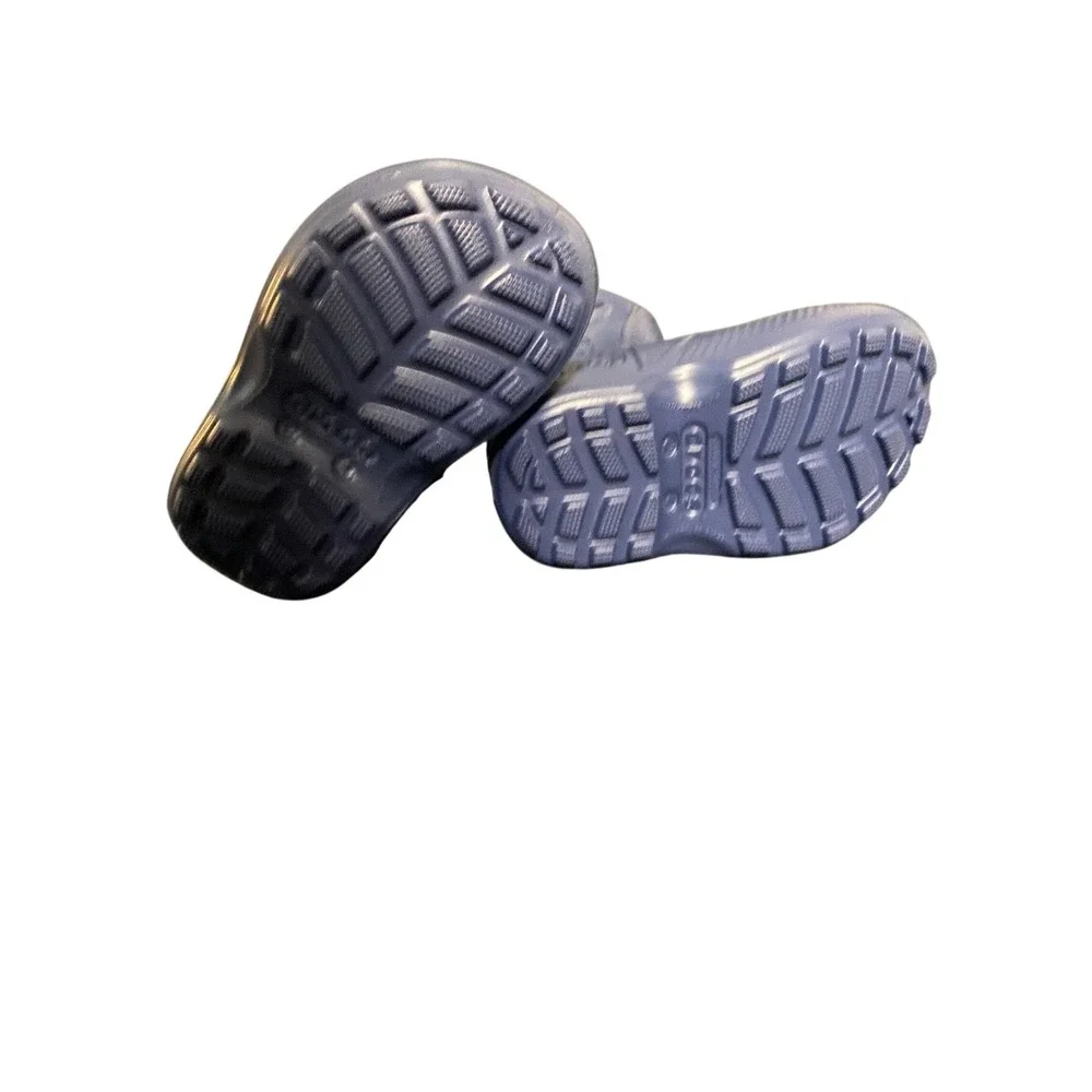 Crocs Handle It Rain Boot Toddler C4 Navy Blue Waterproof Pull On 211056-410 NEW